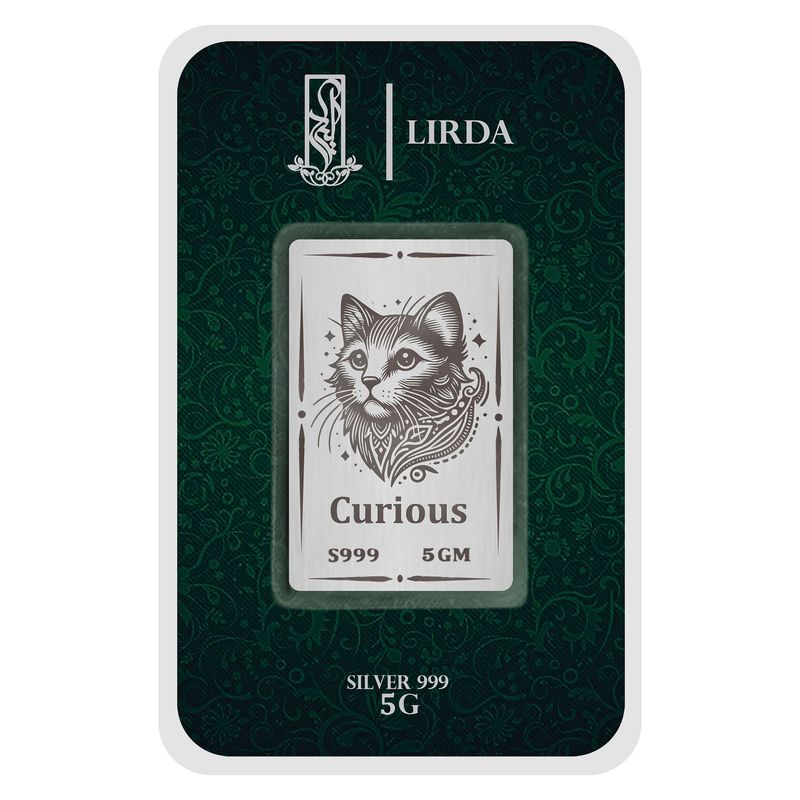 شمش نقره لیردا طرح گربه کد 999 5 curious