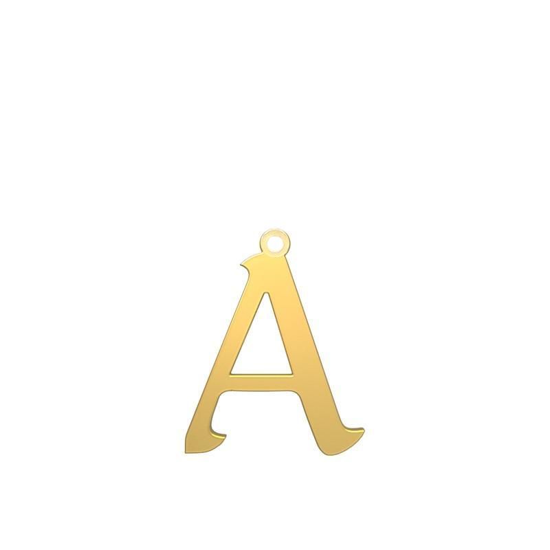 شمش نقره گالری توسطی مدل حرف a کد nsfa8b09
