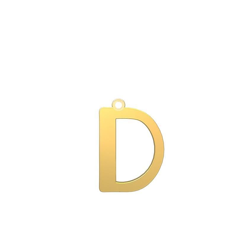 شمش نقره گالری توسطی مدل حرف d کد ns55ffd9