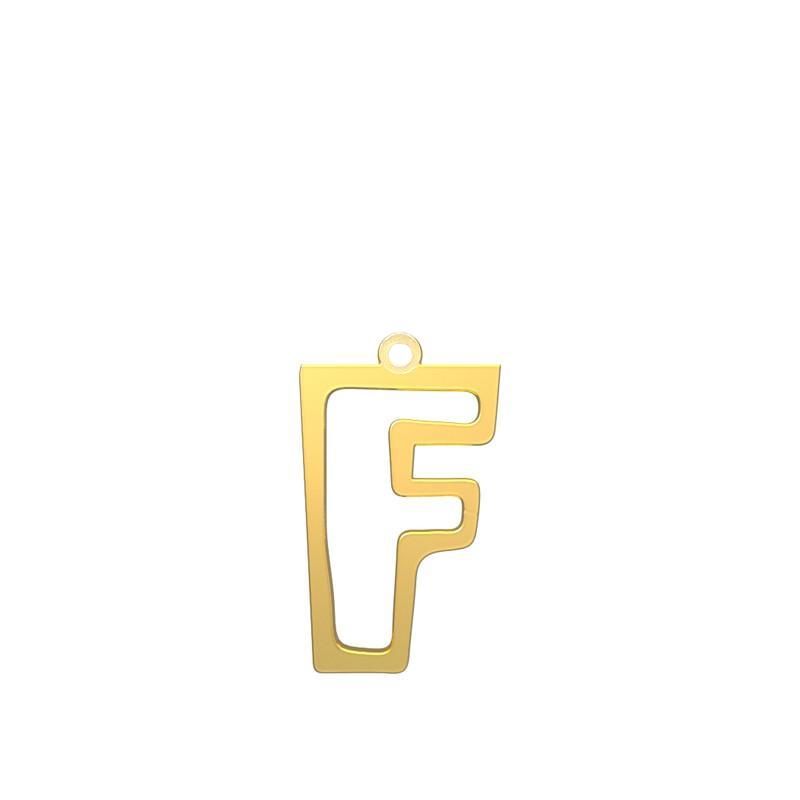 شمش نقره گالری توسطی مدل حرف f کد ns416d06