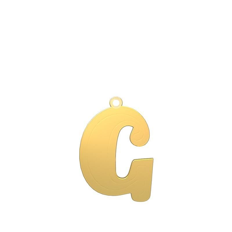 شمش نقره گالری توسطی مدل حرف g کد ns79ff4d