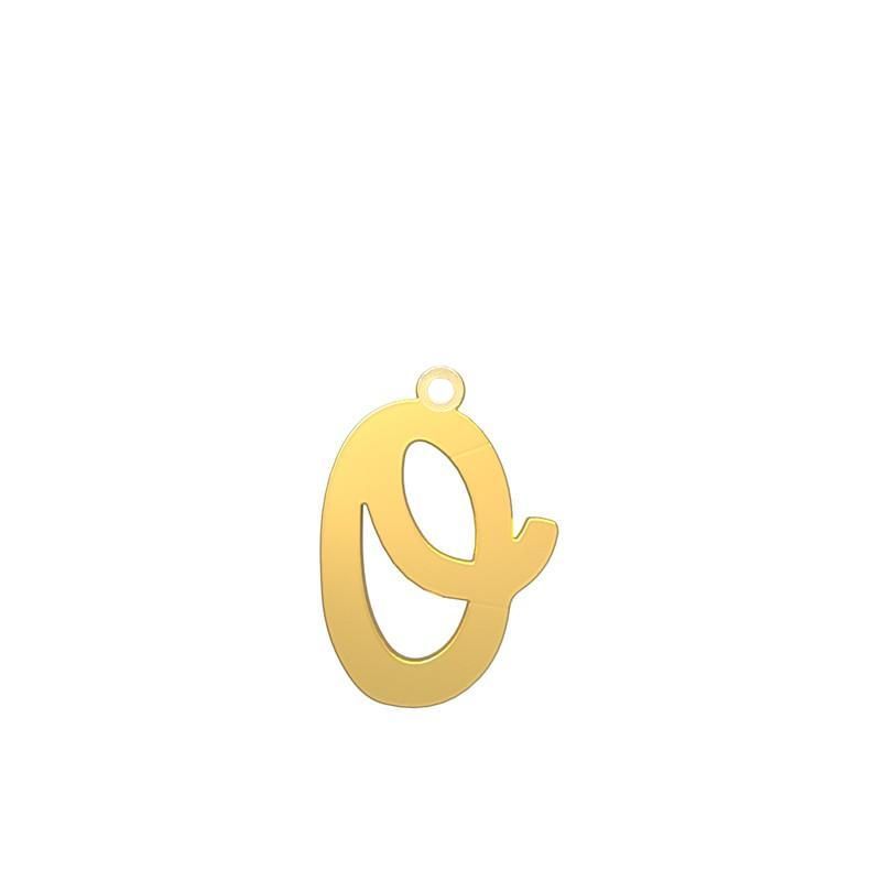 شمش نقره گالری توسطی مدل حرف q کد ns9519c3