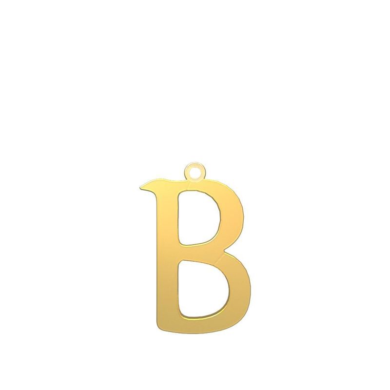 شمش نقره گالری طلا توسطی مدل حرف b کد ns9bd031