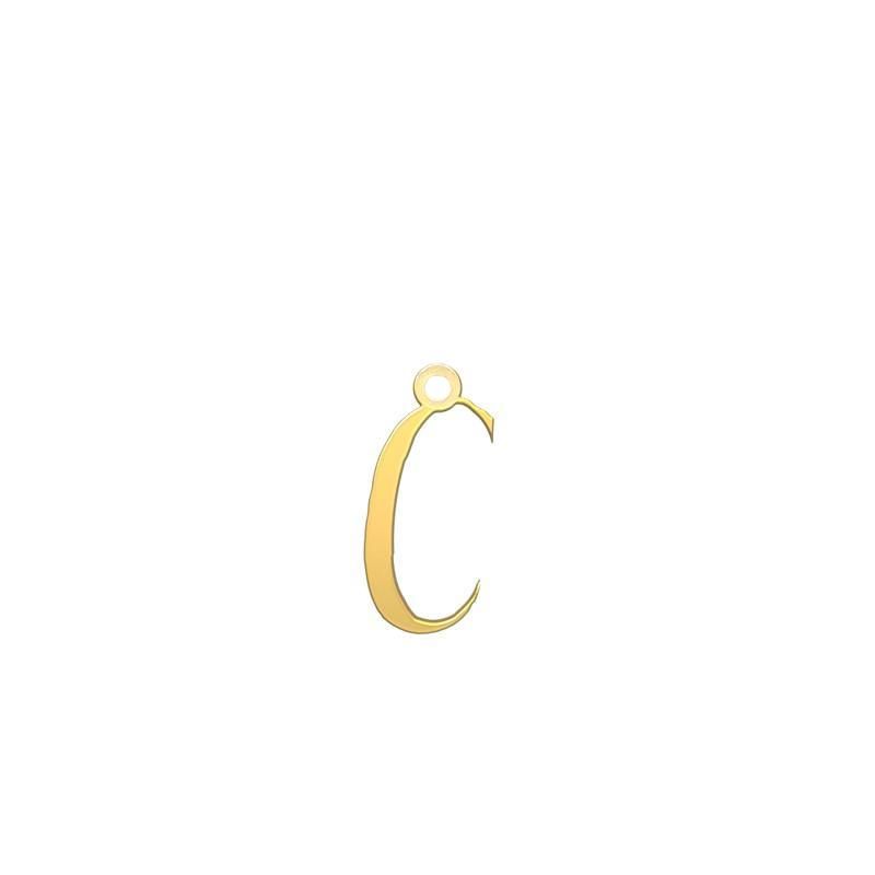 شمش نقره گالری طلا توسطی مدل حرف c کد ns318aa6