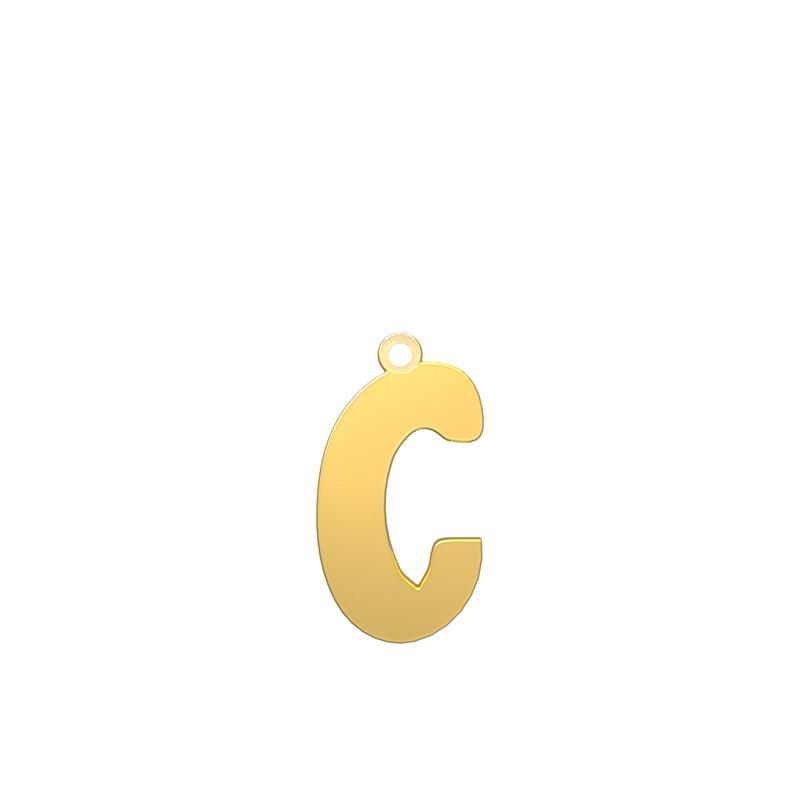 شمش نقره گالری طلا توسطی مدل حرف c کد nscbee7b