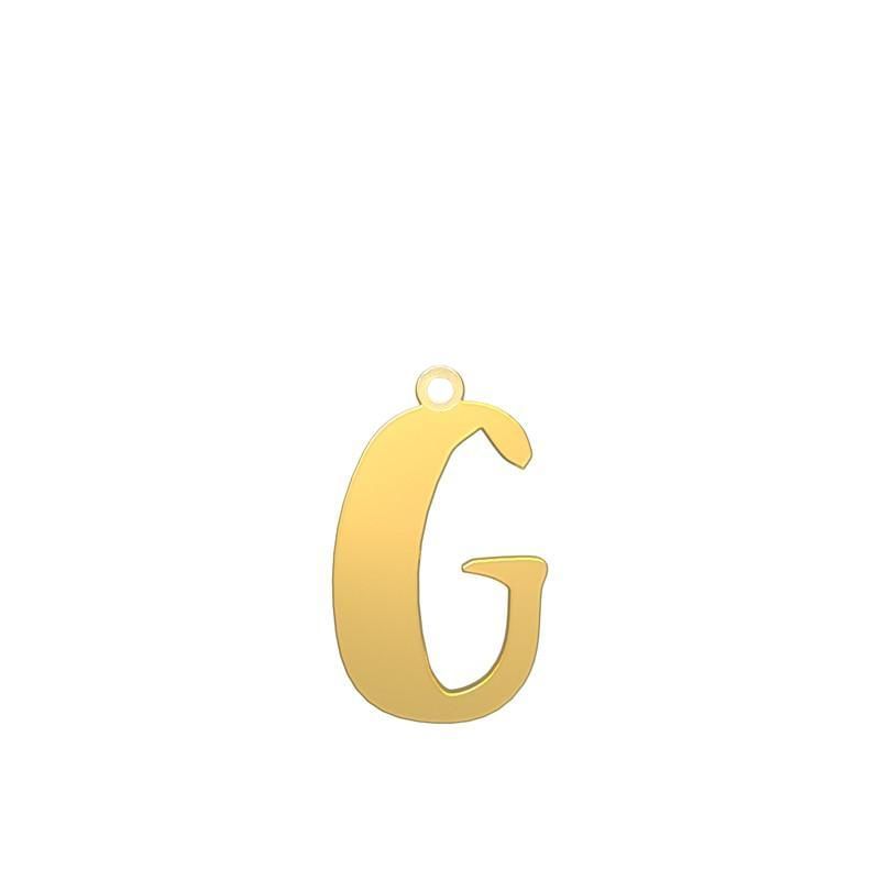 شمش نقره گالری طلا توسطی مدل حرف g کد ns2218a4