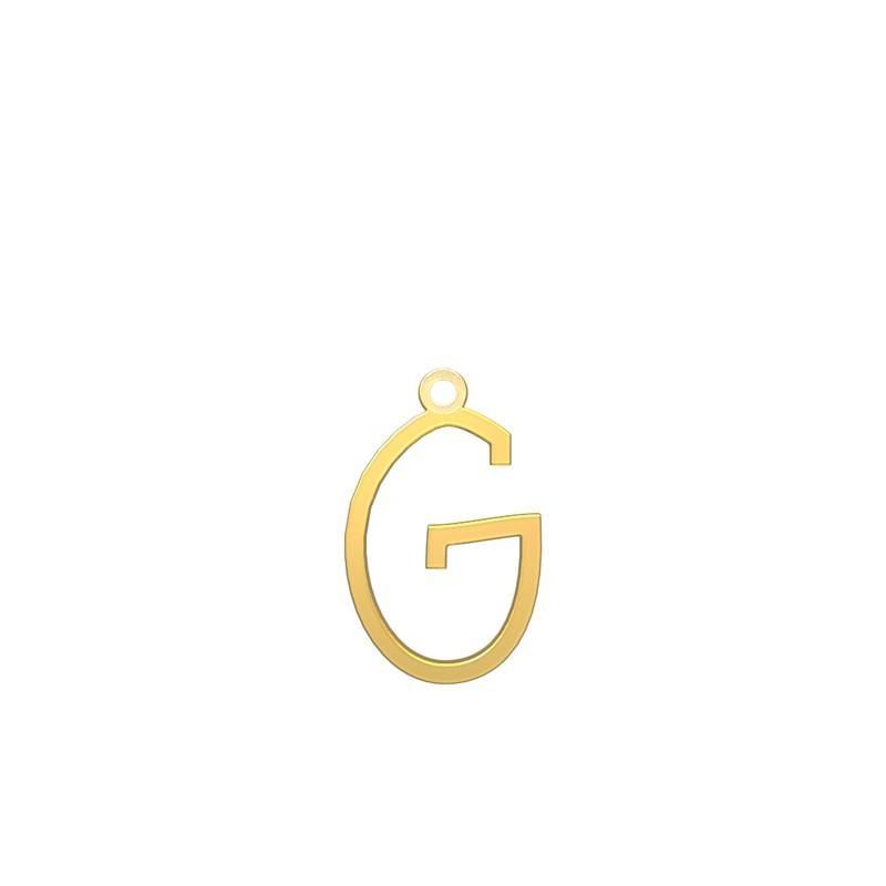 شمش نقره گالری طلا توسطی مدل حرف g کد nsd5cc45