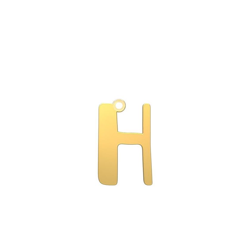 شمش نقره گالری طلا توسطی مدل حرف h کد nsb97e52