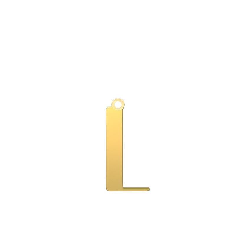 شمش نقره گالری طلا توسطی مدل حرف l کد ns240382