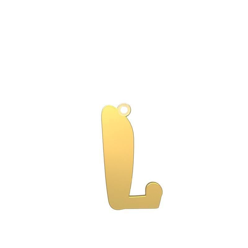 شمش نقره گالری طلا توسطی مدل حرف l کد ns2a3856