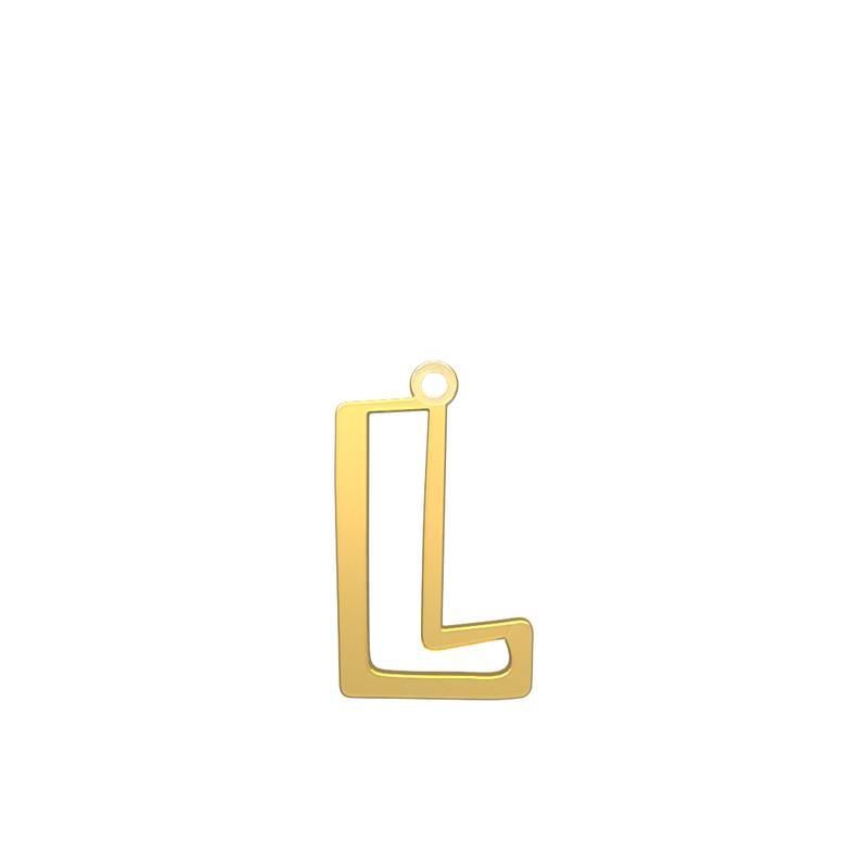 شمش نقره گالری طلا توسطی مدل حرف l کد nse9088a
