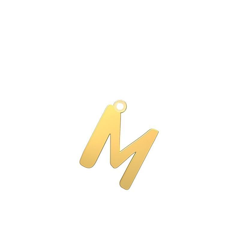 شمش نقره گالری طلا توسطی مدل حرف m کد ns0409ba