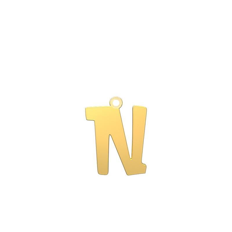 شمش نقره گالری طلا توسطی مدل حرف n کد ns21d46a