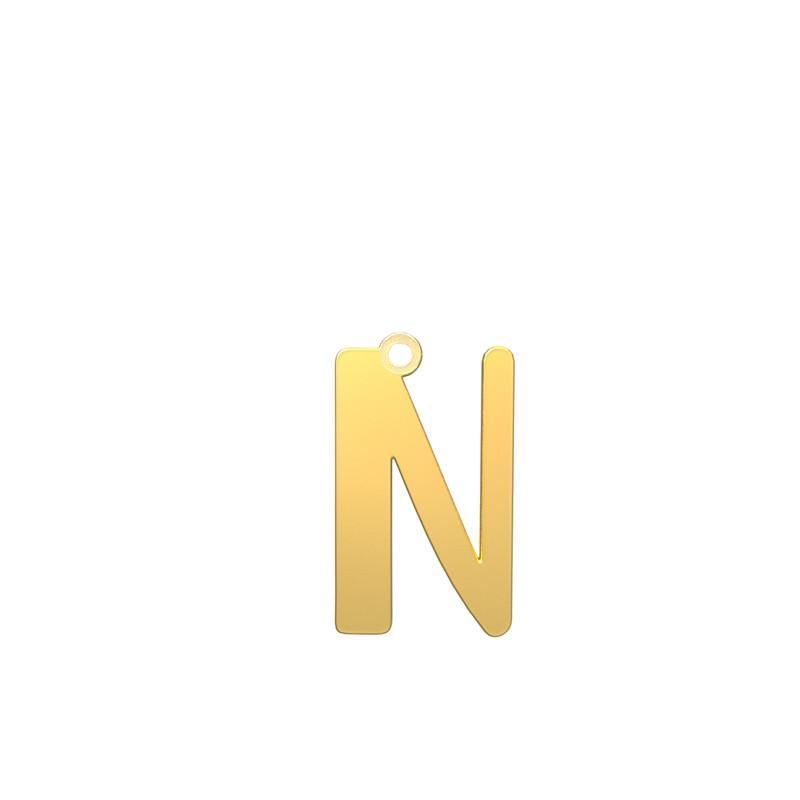 شمش نقره گالری طلا توسطی مدل حرف n کد ns29b29f
