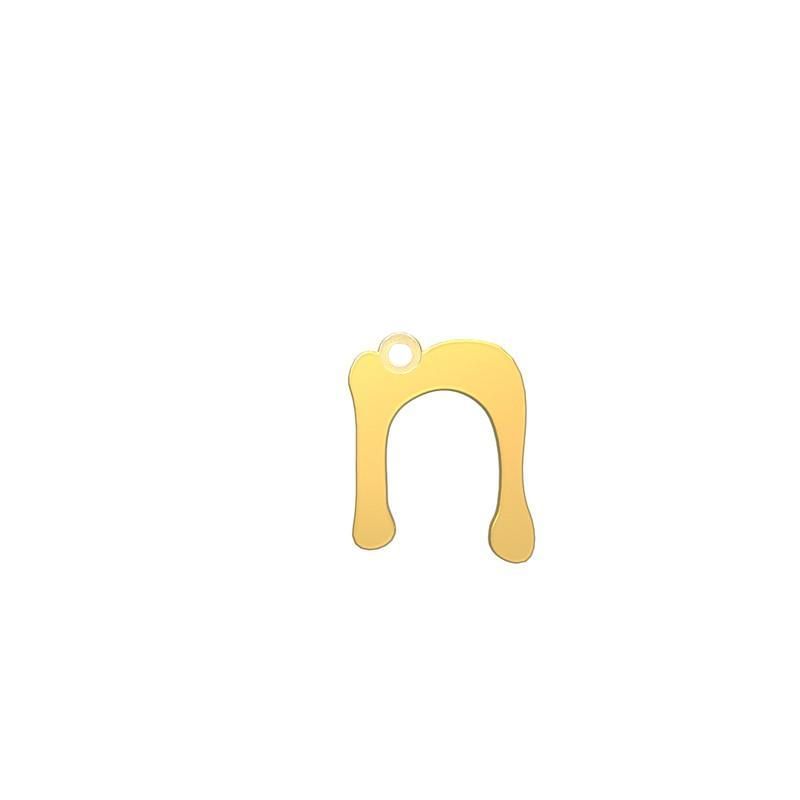 شمش نقره گالری طلا توسطی مدل حرف n کد nscf034f