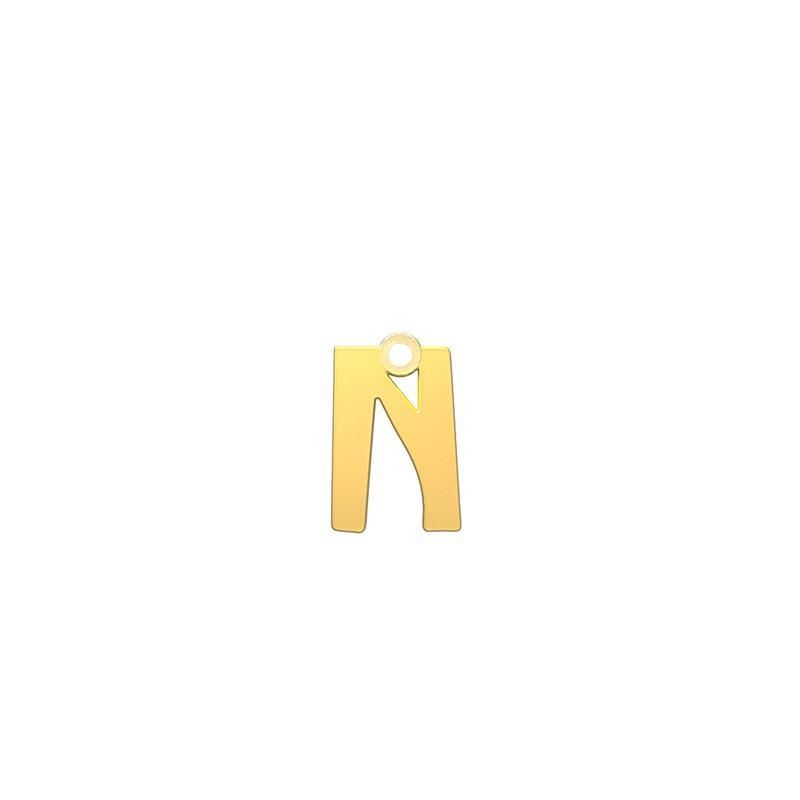 شمش نقره گالری طلا توسطی مدل حرف n کد nse3d00e
