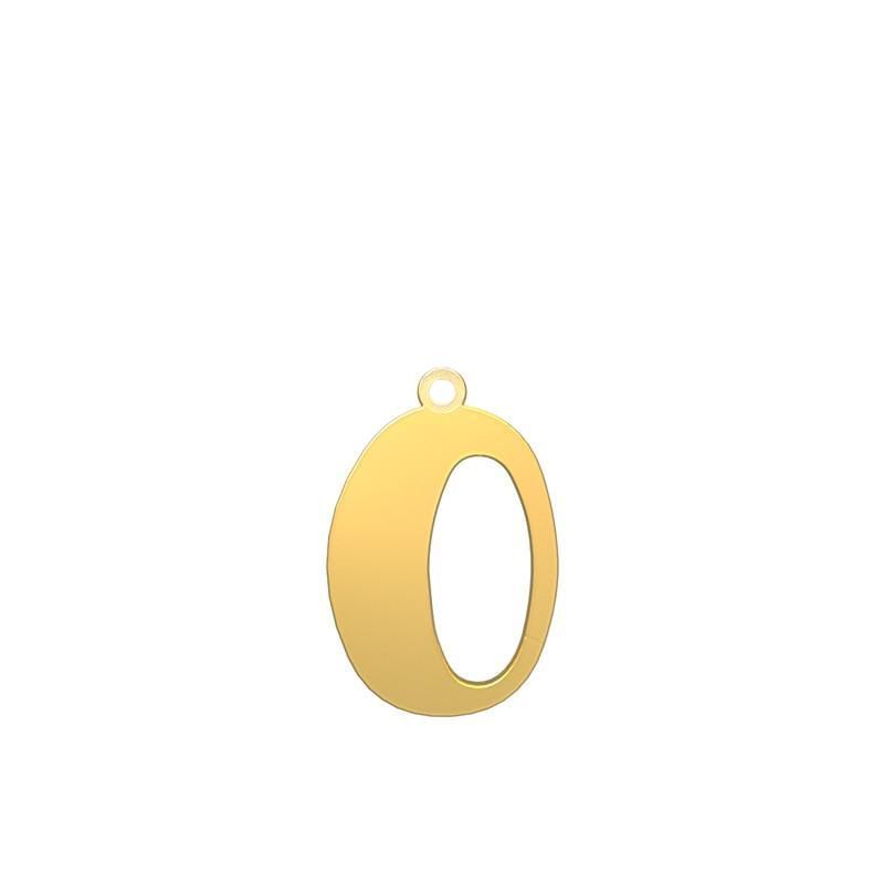 شمش نقره گالری طلا توسطی مدل حرف o کد ns9310e2