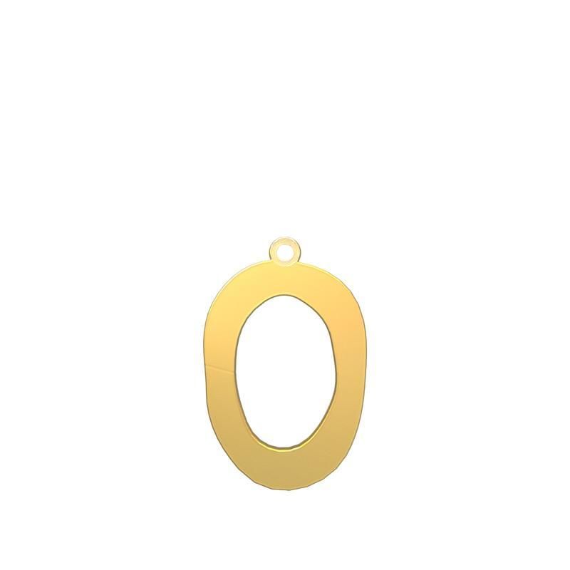 شمش نقره گالری طلا توسطی مدل حرف o کد nsaf899b