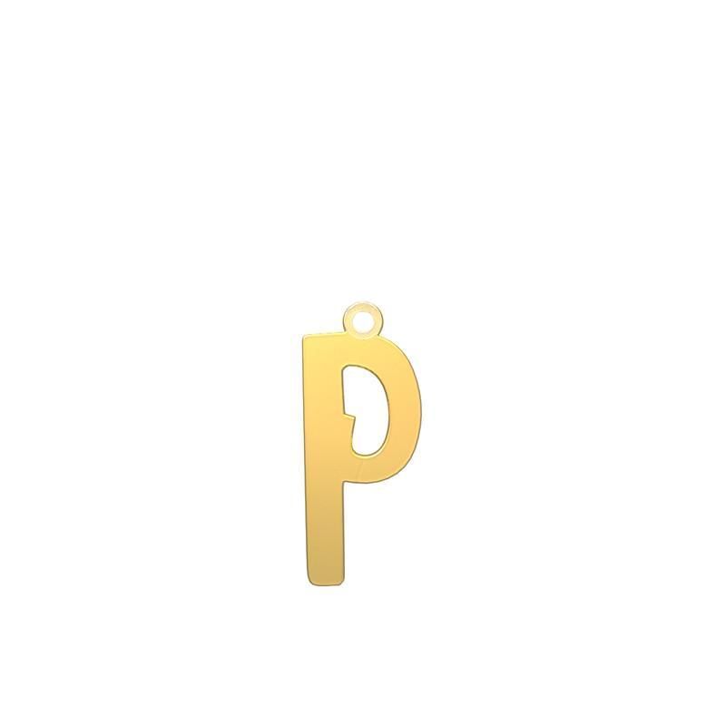 شمش نقره گالری طلا توسطی مدل حرف p کد ns06cb82