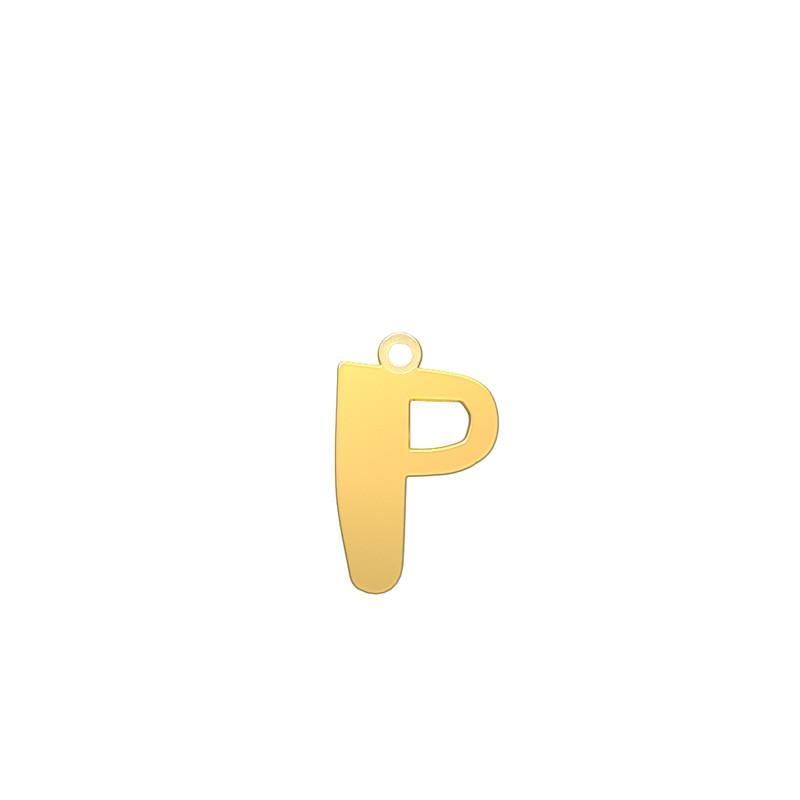 شمش نقره گالری طلا توسطی مدل حرف p کد ns19a601