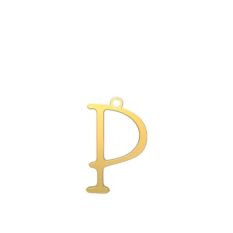 شمش نقره گالری طلا توسطی مدل حرف p کد nsd6616a