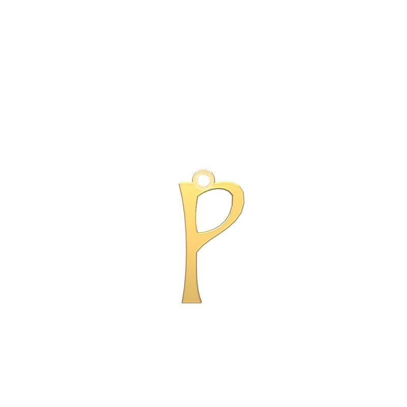 شمش نقره گالری طلا توسطی مدل حرف p کد nse3d56f