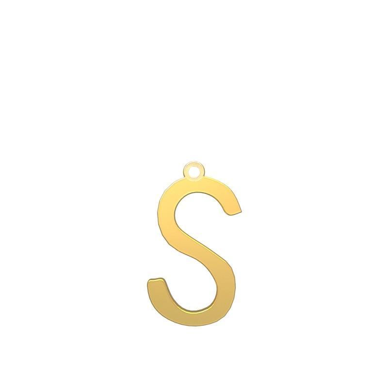 شمش نقره گالری طلا توسطی مدل حرف s کد ns3c1114