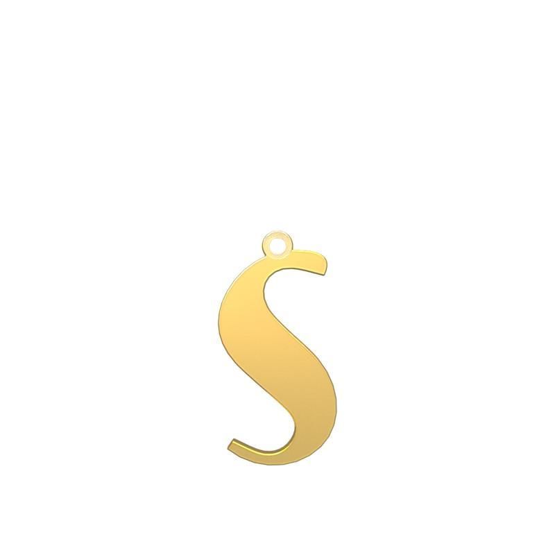 شمش نقره گالری طلا توسطی مدل حرف s کد nsa16ca8