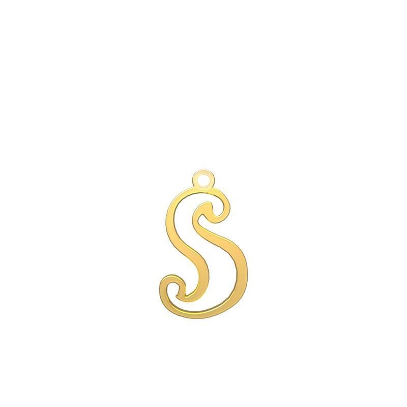 شمش نقره گالری طلا توسطی مدل حرف s کد nsd42d00