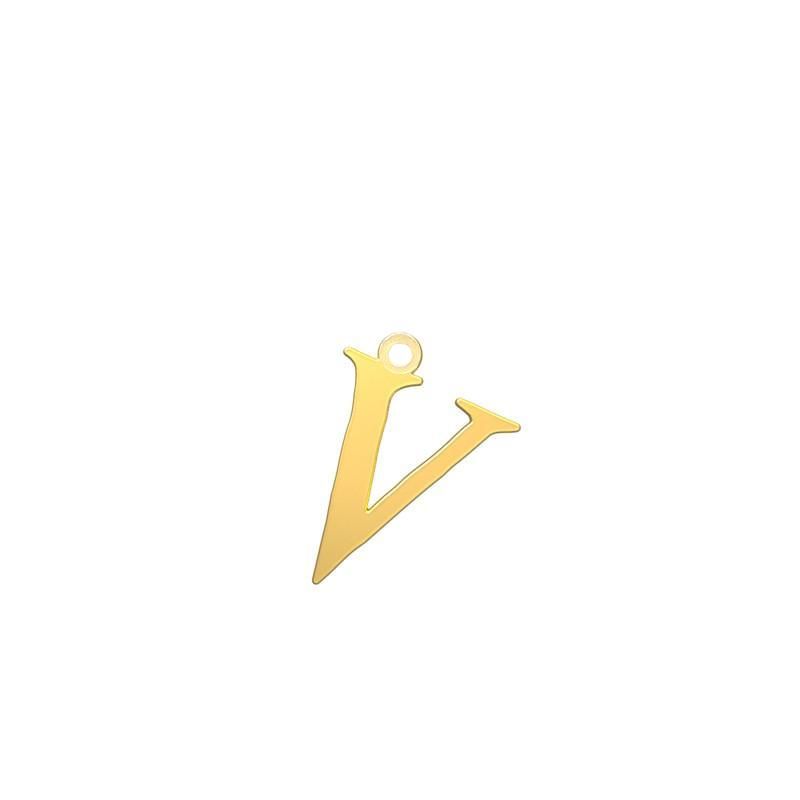 شمش نقره گالری طلا توسطی مدل حرف v کد nsdb4808