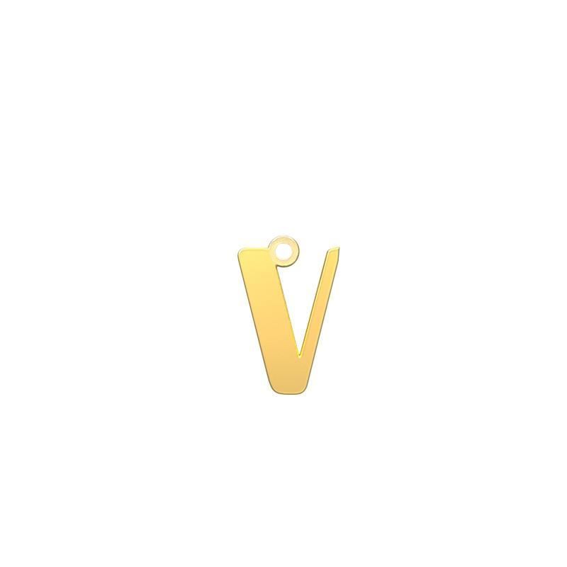 شمش نقره گالری طلا توسطی مدل حرف v کد nsf7b59d