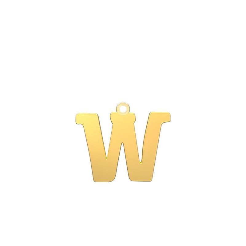 شمش نقره گالری طلا توسطی مدل حرف w کد ns1139ae