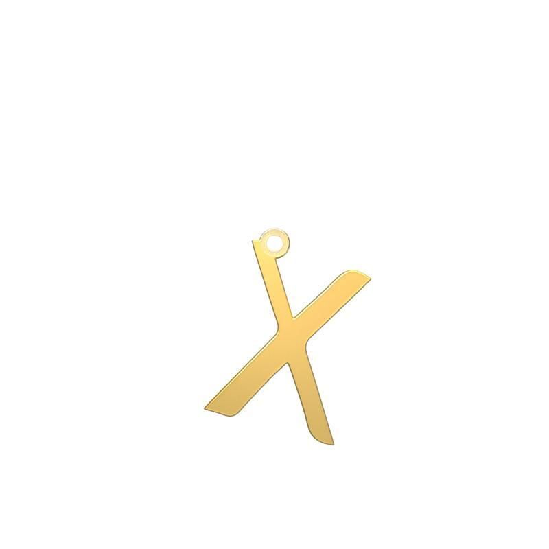شمش نقره گالری طلا توسطی مدل حرف x کد nsccf5f8