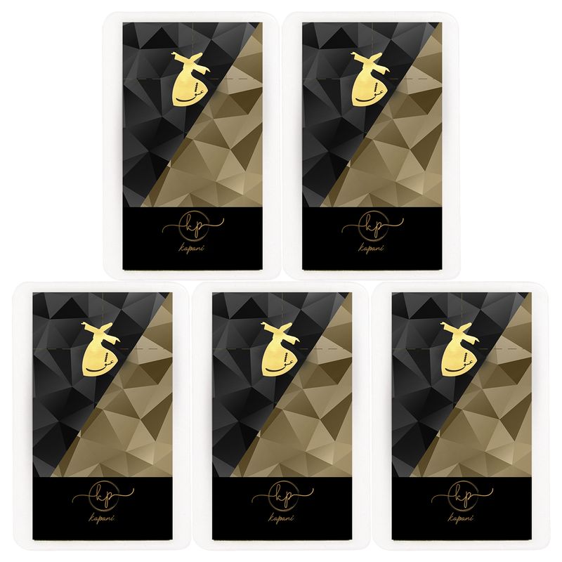 طلا گرمی 18 عیار کاپانی مدل عشق کد kc011 p5 بسته 5 عددی