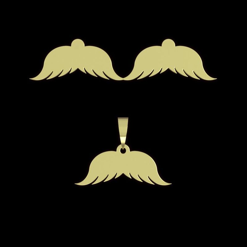 نیم ست طلا 18 عیار زنانه مدوپد مدل سبیل کد na17263