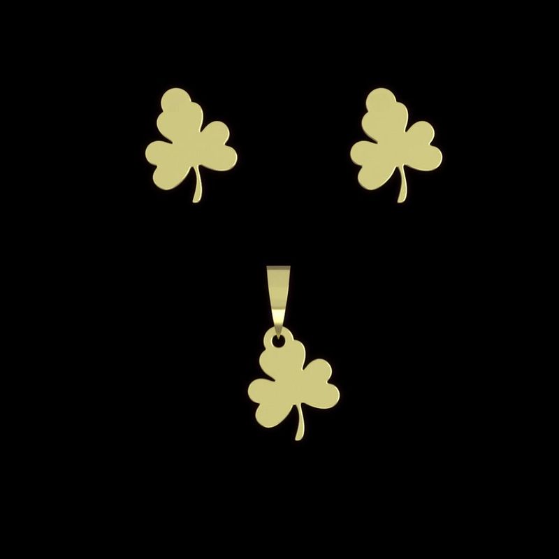 نیم ست طلا 18 عیار زنانه مدوپد کد na11150