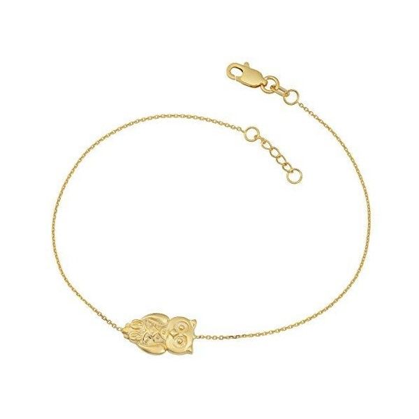 پابند طلا 18 عیار زنانه قیراط طرح جغد کد gh5696