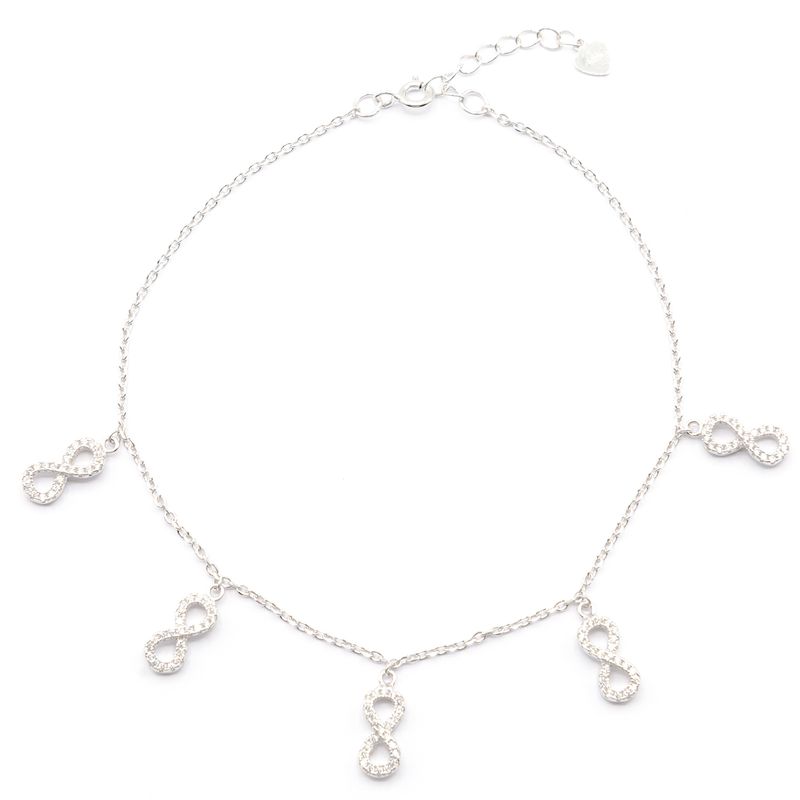 پابند نقره بهارگالری طرح infinity کد 408003