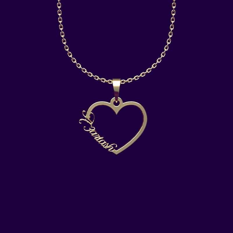 گردنبند طلا 18 عیار زنانه گالری طلا توسطی مدل اسم azartash کد 530675