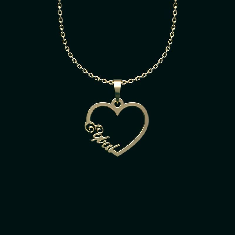 گردنبند طلا 18 عیار زنانه گالری طلا توسطی مدل اسم اقبال کد 3f6748