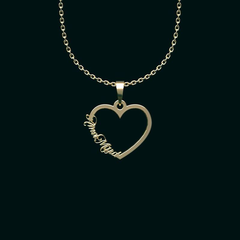گردنبند طلا 18 عیار زنانه گالری طلا توسطی مدل اسم امیرمجید کد 566ed3