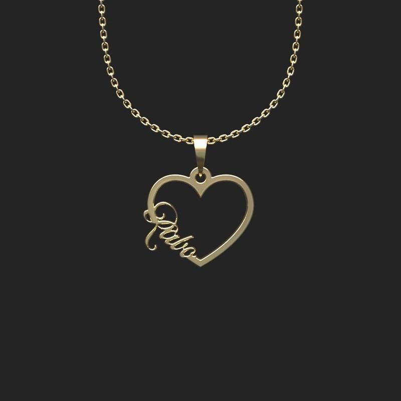 گردنبند طلا 18 عیار زنانه گالری طلا توسطی مدل اسم رابو کد 08c0f6