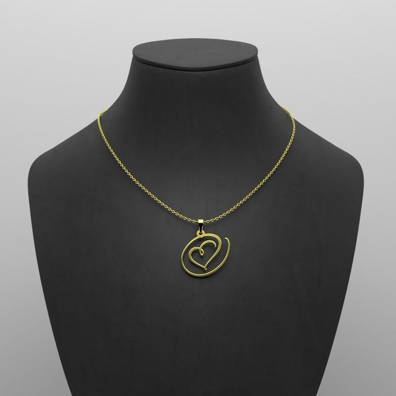 گردنبند طلا 18 عیار زنانه گالری طلا توسطی مدل حرف m کد 346551