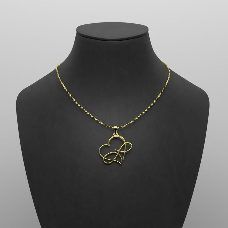 گردنبند طلا 18 عیار زنانه گالری طلا توسطی مدل حرف r کد e56698