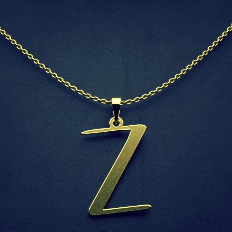 گردنبند طلا 18 عیار زنانه گالری طلا توسطی مدل حرف z کد 1d5cb8