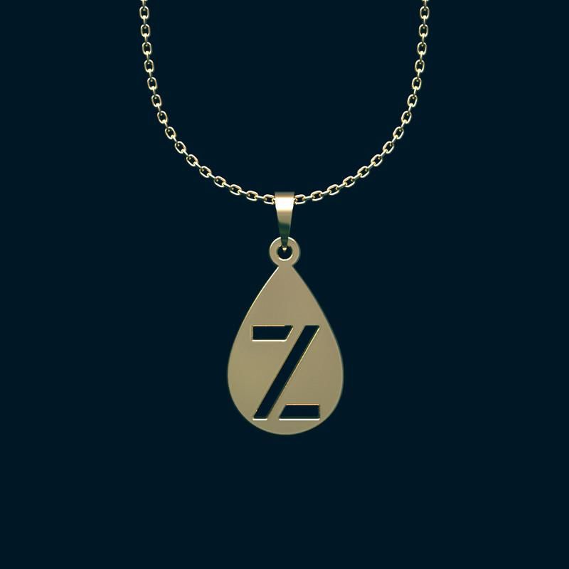 گردنبند طلا 18 عیار زنانه گالری طلا توسطی مدل حرف z کد 4f72f