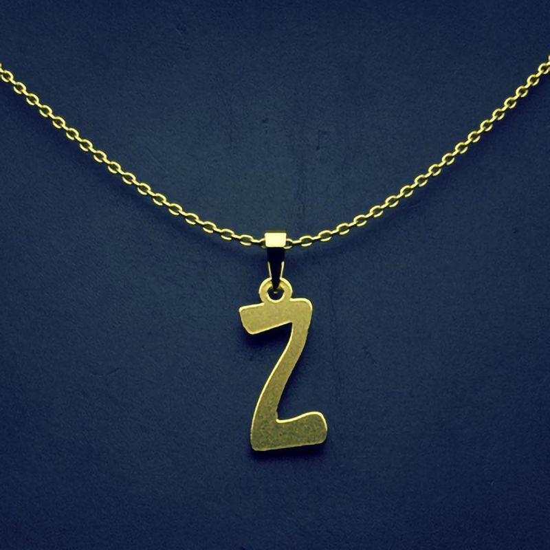 گردنبند طلا 18 عیار زنانه گالری طلا توسطی مدل حرف z کد 551ef4