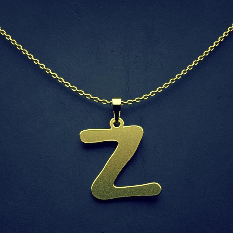 گردنبند طلا 18 عیار زنانه گالری طلا توسطی مدل حرف z کد 5d6b79