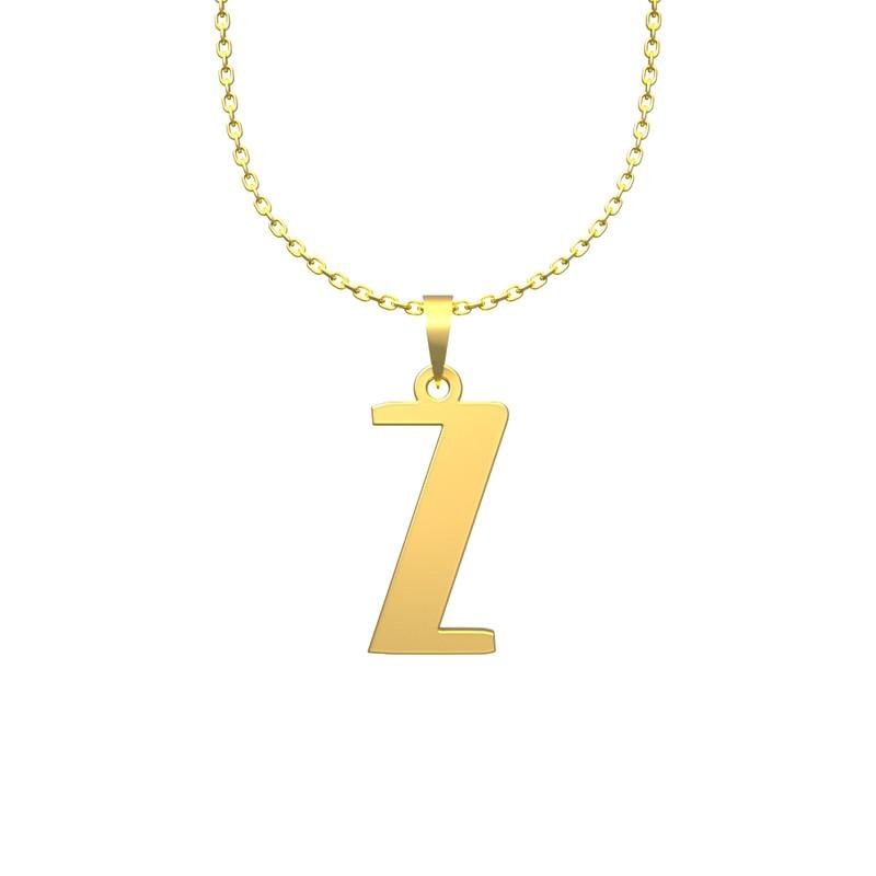 گردنبند طلا 18 عیار زنانه گالری طلا توسطی مدل حرف z کد 7ac7b
