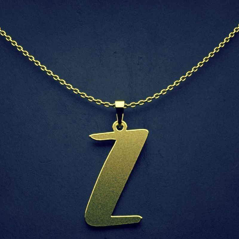 گردنبند طلا 18 عیار زنانه گالری طلا توسطی مدل حرف z کد 7b1c4